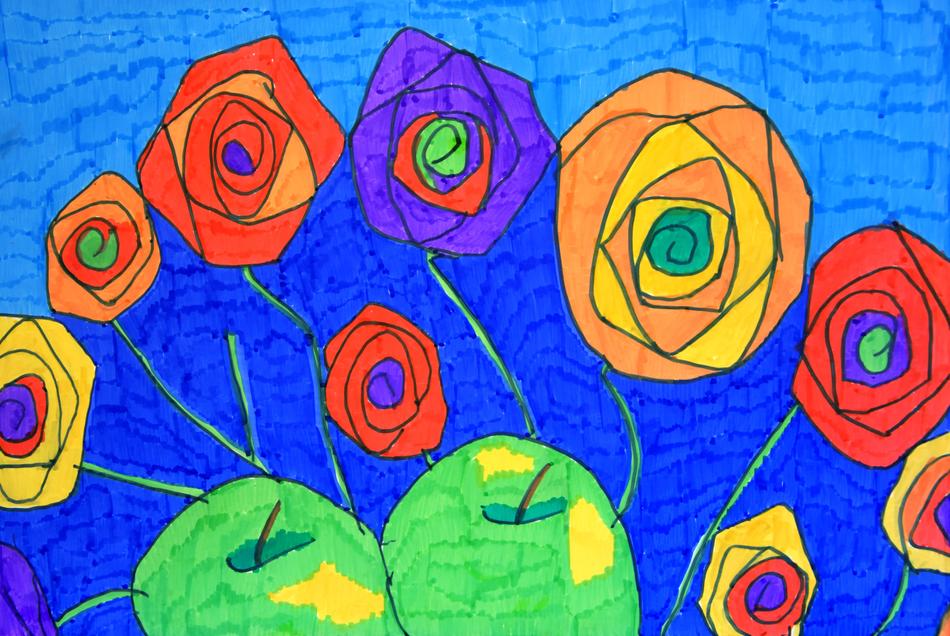 abstract art colourful paper