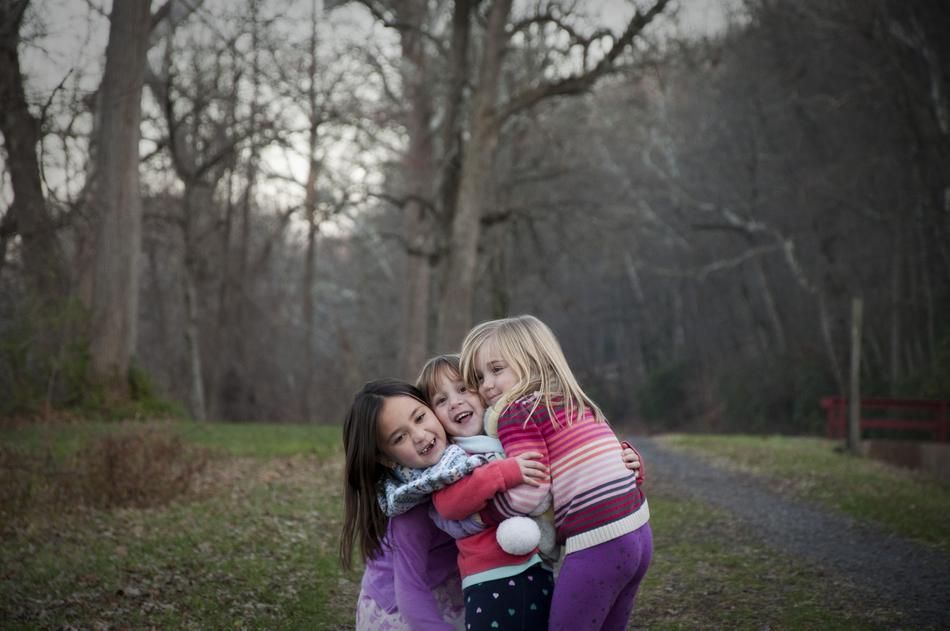 happy kids posing