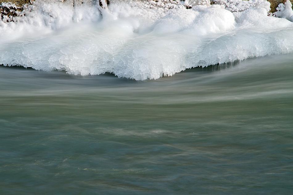 Ice On The Saale Frozen River