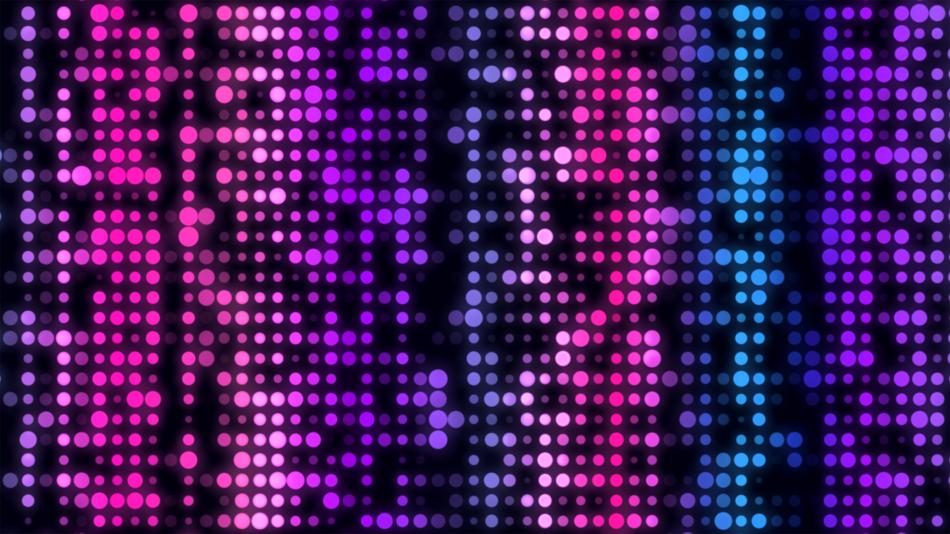 Beautiful background with the colorful, gradient dots, at black background, clipart