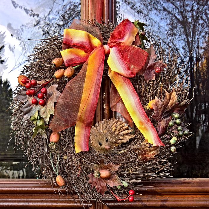 Autumn Door Wreath Decoration Of