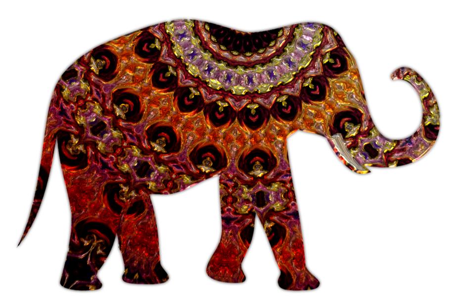 elephant metallizer art glass