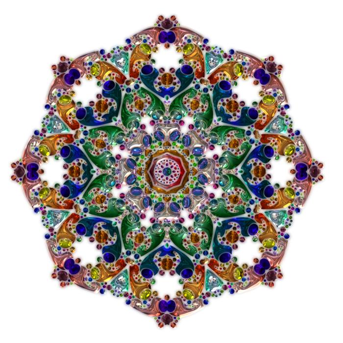 mandala round colorful metallizer