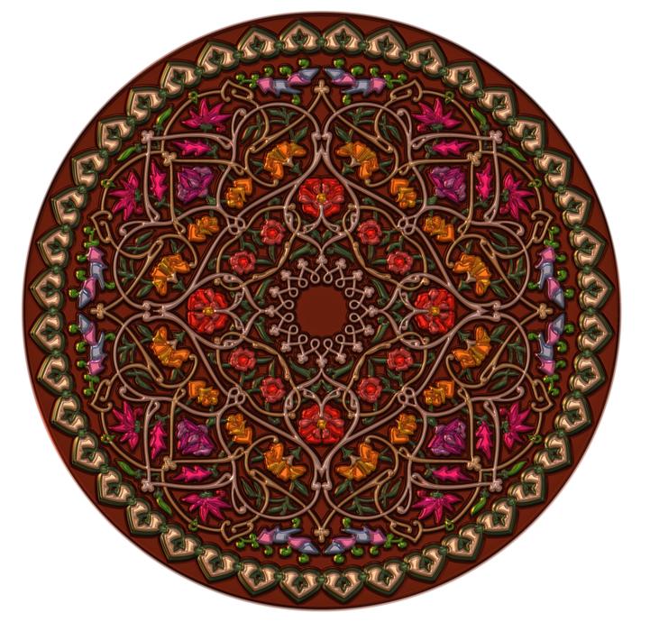 mandala metallizer art glass