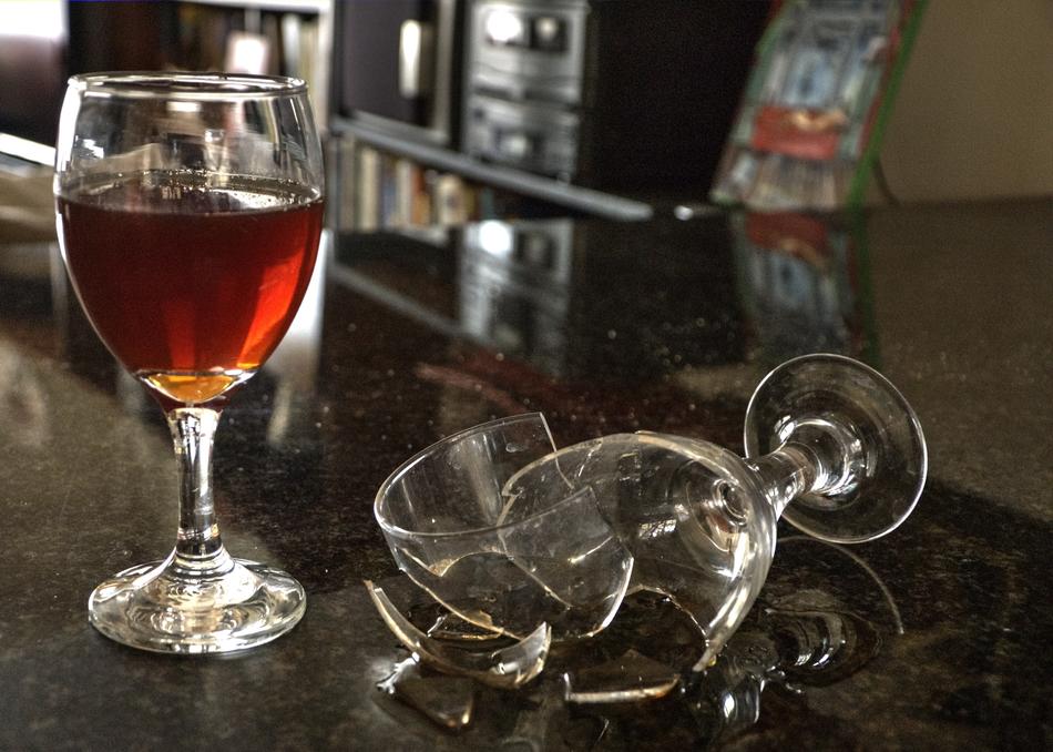 Broken Wine Glass Waste