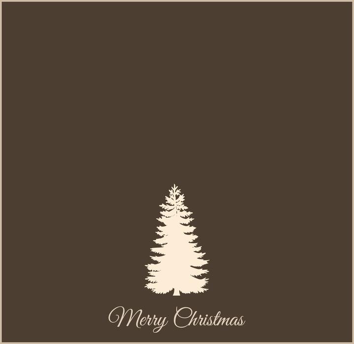 christmas fir tree greeting card