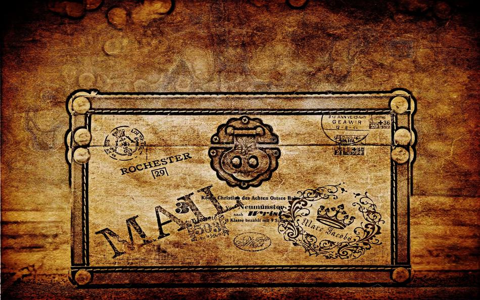wooden mail chest is beautiful