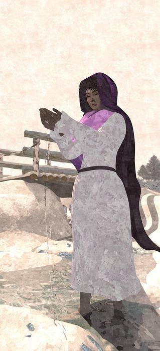 winter frost snow ice woman