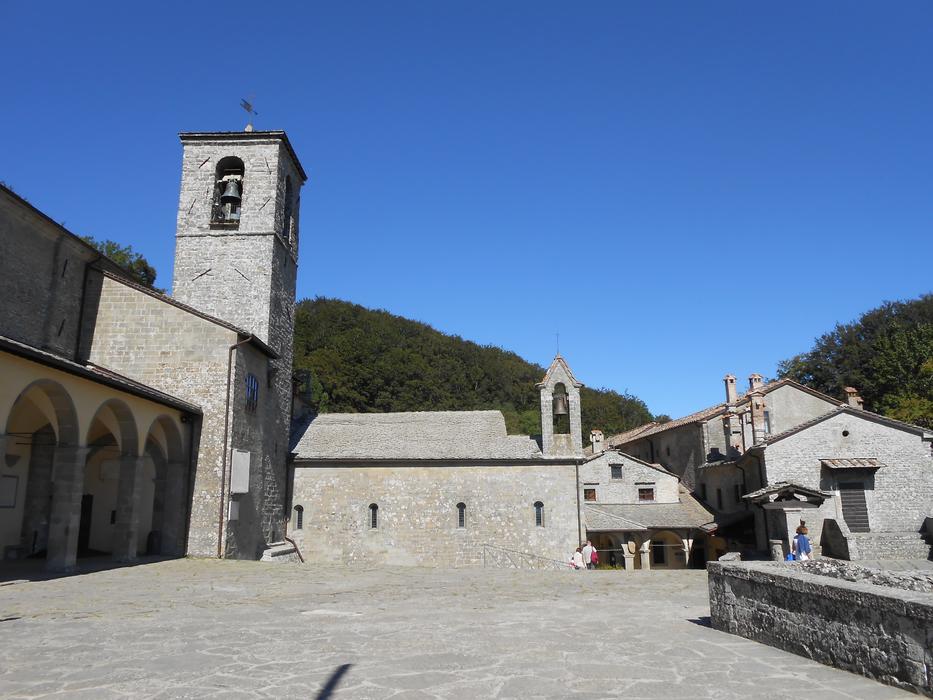 The courtyard is in the church