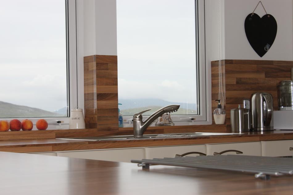 cozy kitchen with mirror
