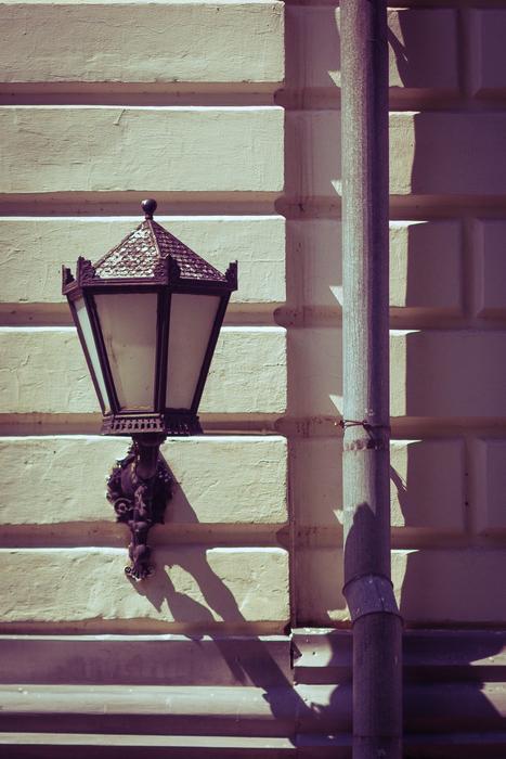 street lamp in the window