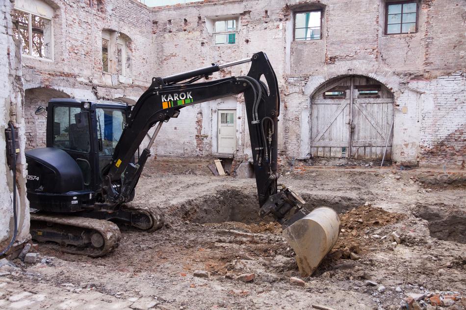 digging a hole in the house