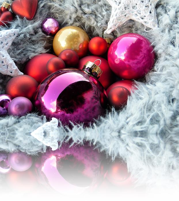 colored balloon ornaments in the snow