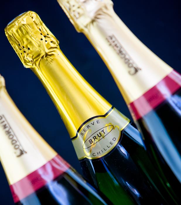 champagne in a gold wrapper