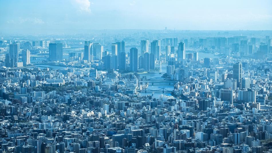 blue contemporary Cityscape