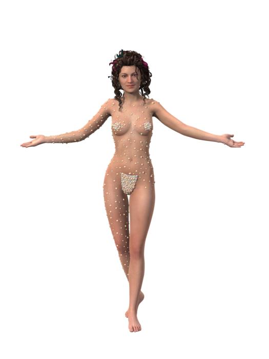 render of pretty woman body