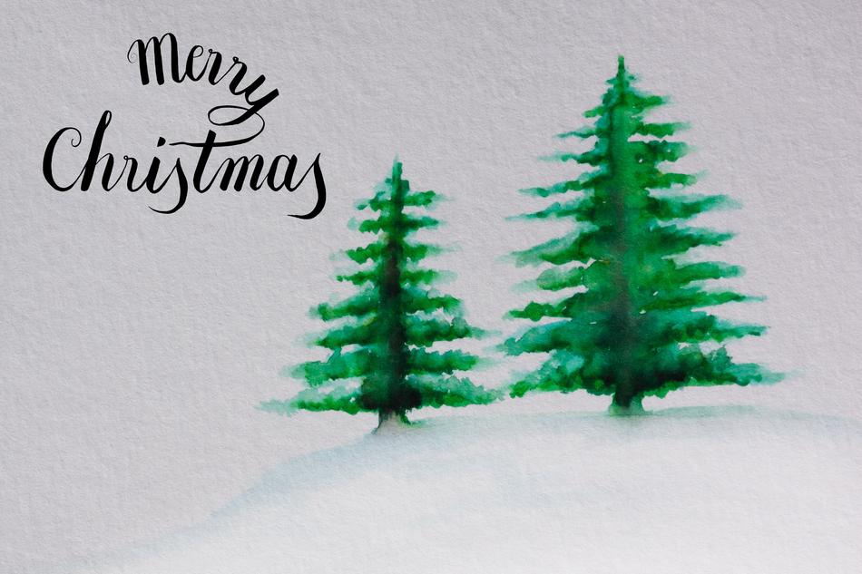 Christmas Map Fir Tree