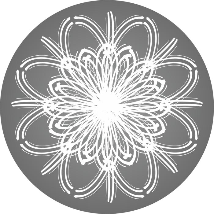 snow white petal snowflake art