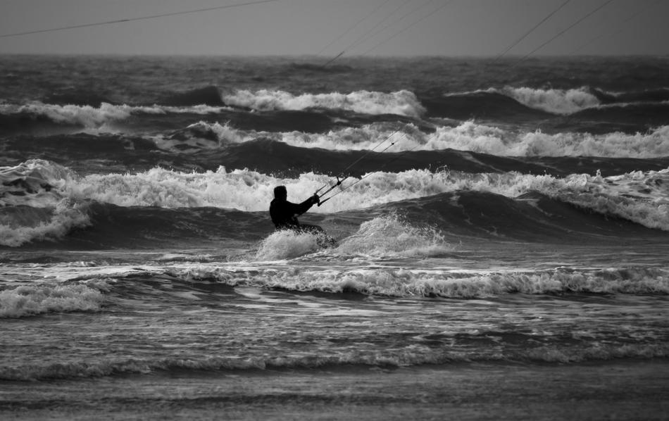 Kite Surfer Waves Water