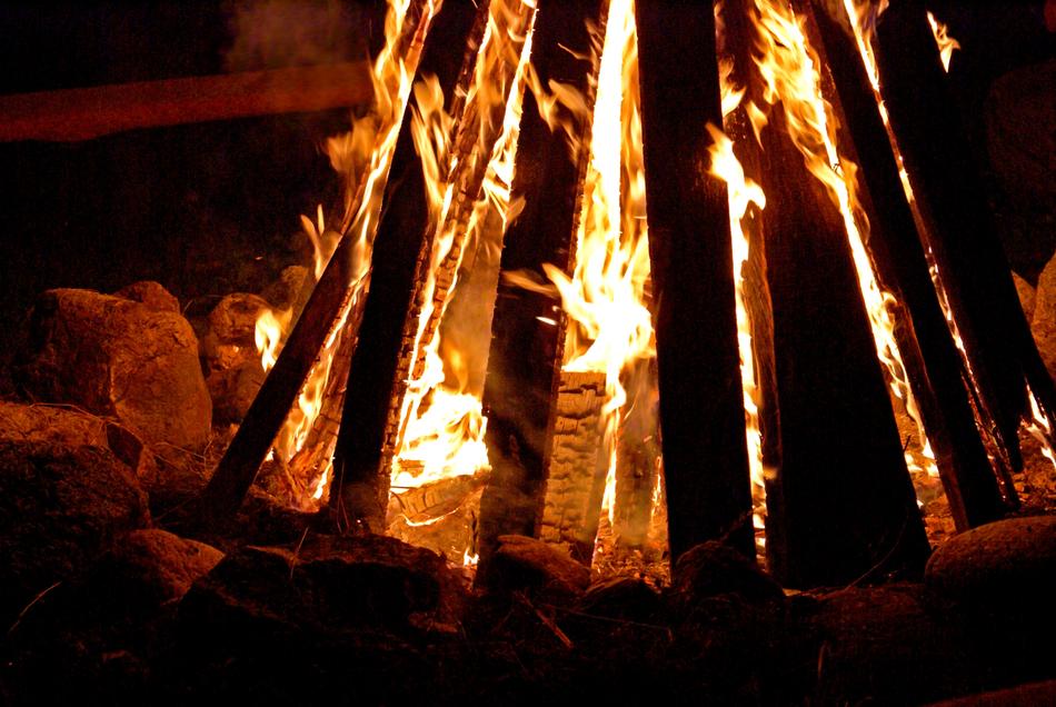 blazing fire