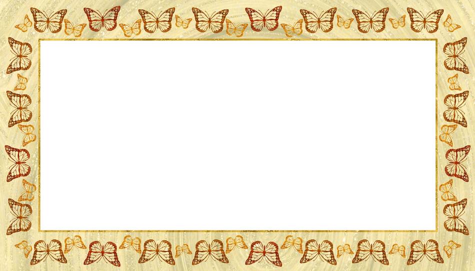 frame picture butterfly gold