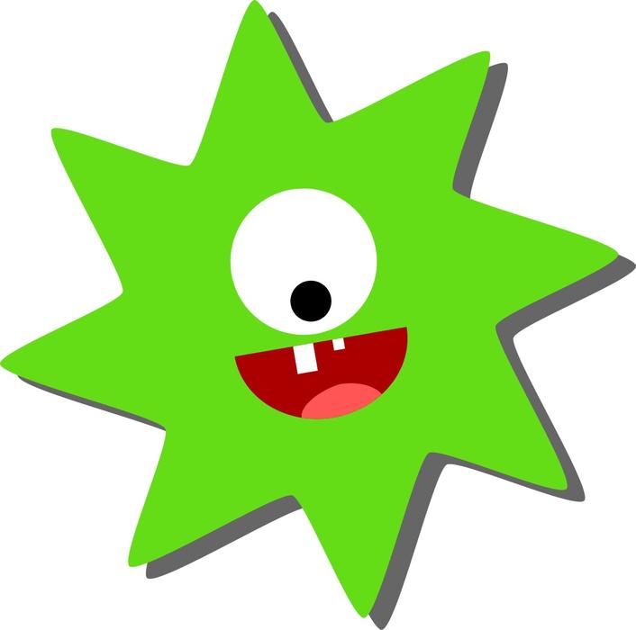 virus cheerful bacterium star