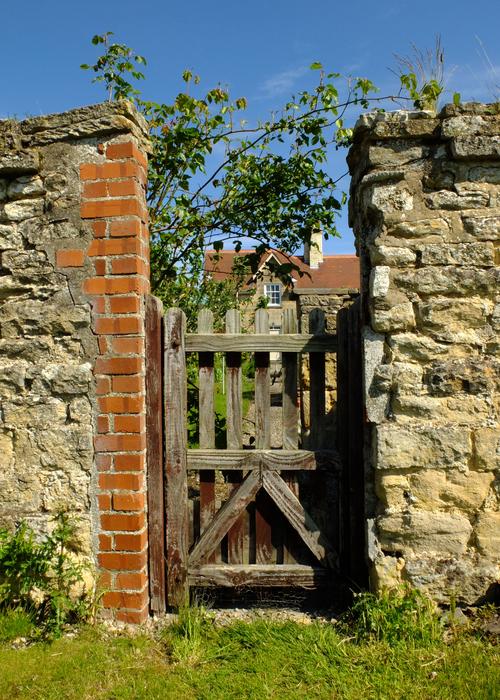 wooden gate by the lock