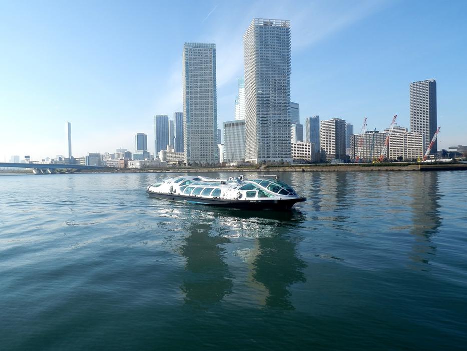 yacht floating in the river