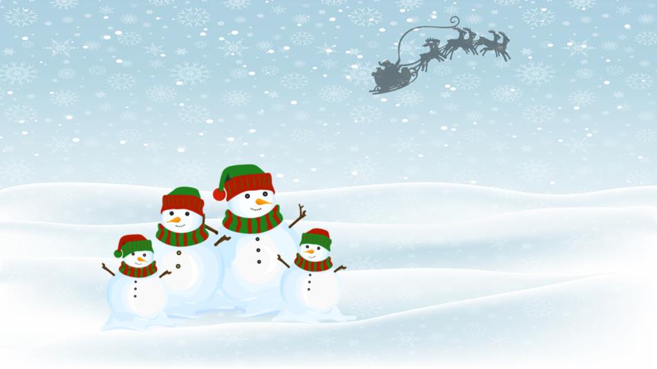 santa claus snowman snow christmas