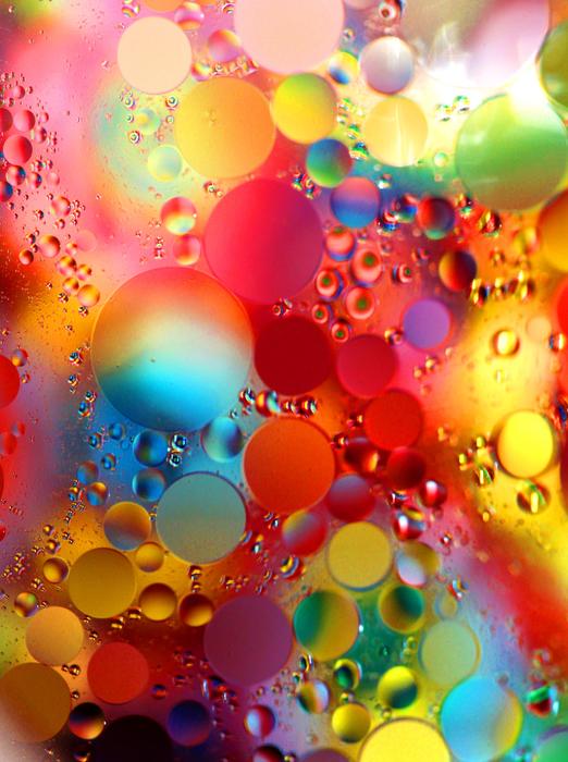 colored drops on the glass
