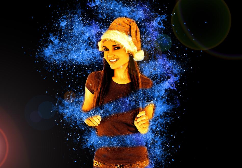 Woman Nikola Santa Hat