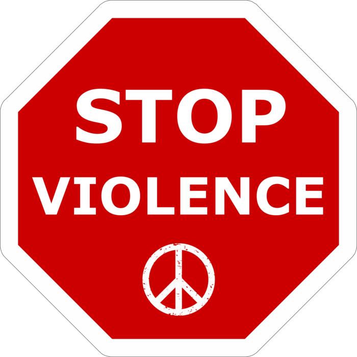 peace mensaje violence signal red