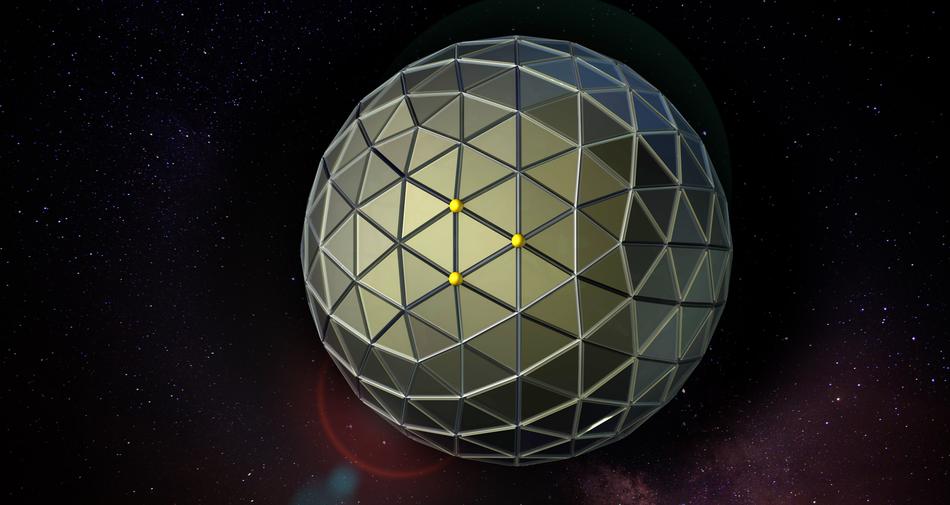 glass sphere in strands