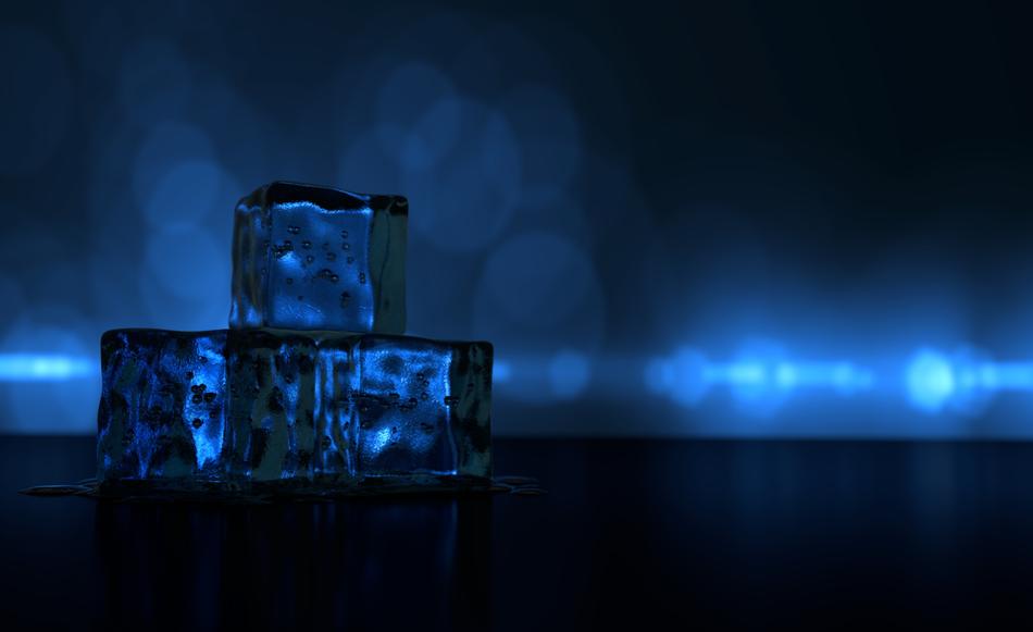 ice blue reflection light hot girl