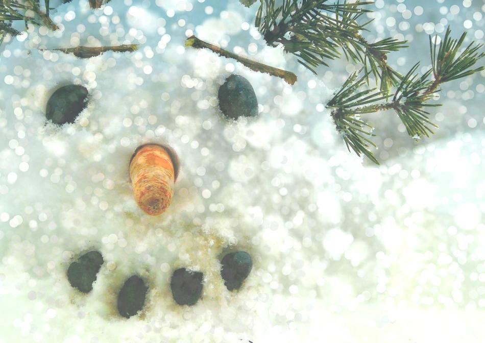 Snowman Winter Snow Snowflakes