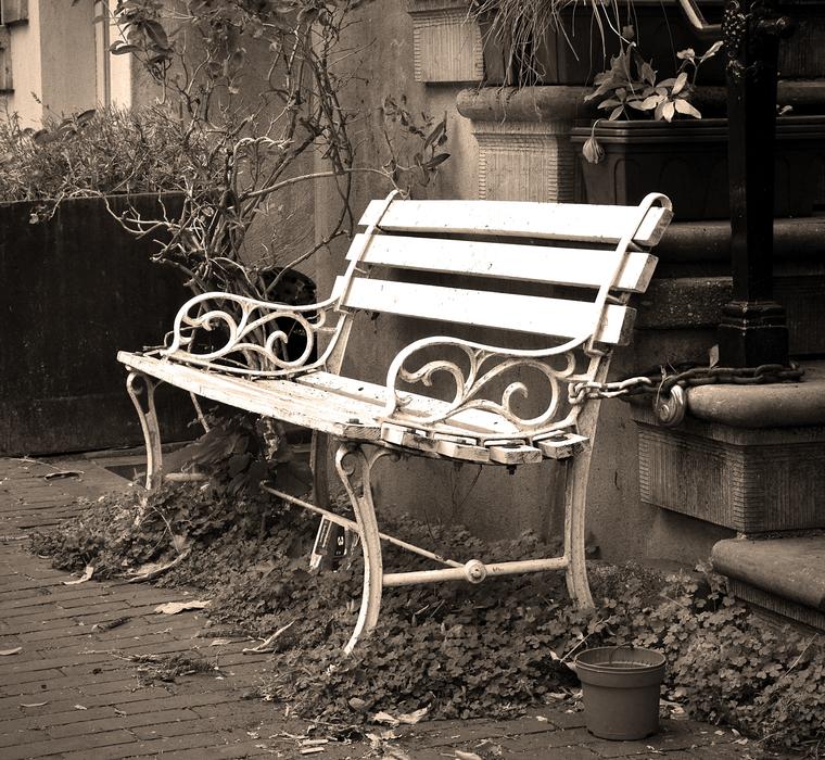 Bank Bench Chained