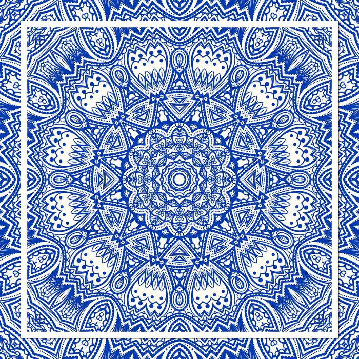 blue mandala kaleidoscope