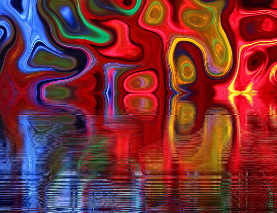 abstract colorful background with ripple reflection