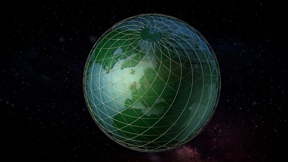 grid ball globe earth planet