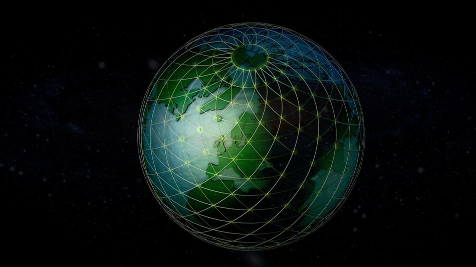 grid ball globe earth planet