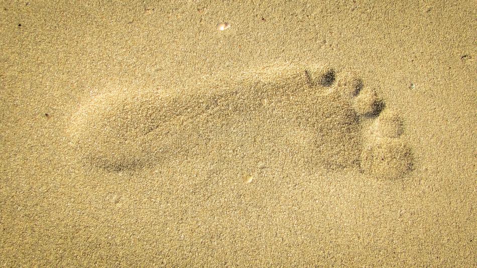 Footprint at Sand Beach