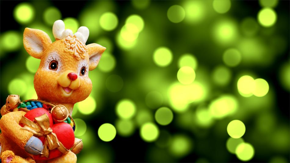 funny reindeer with presents