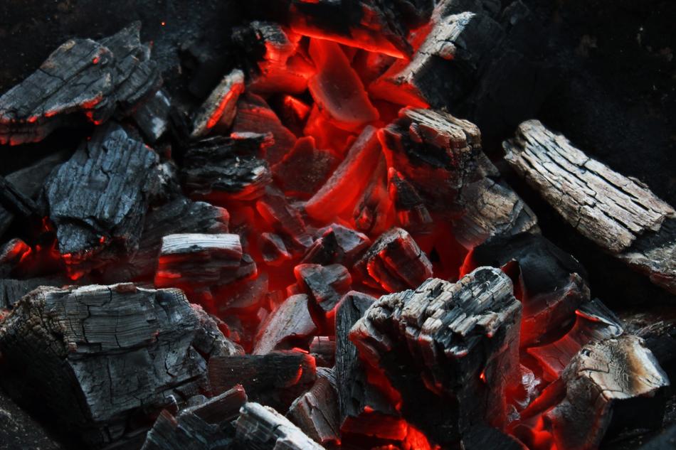 Charcoal Grill Embers