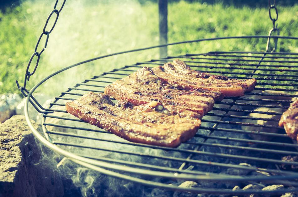 Juicy barbecue outdoors