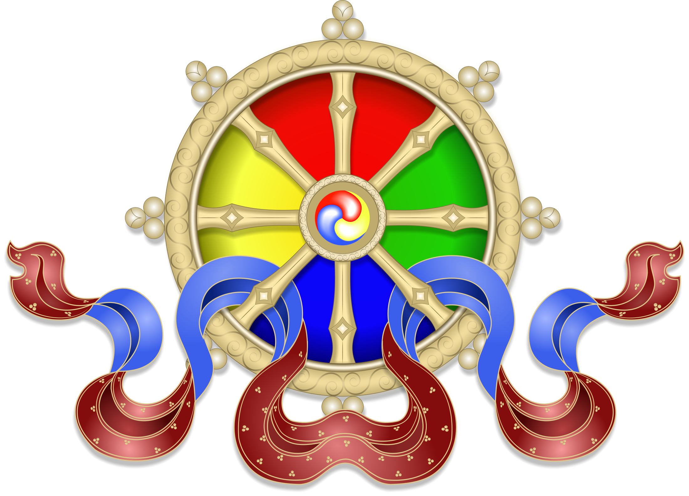 Buddhist dharma wheel free image download