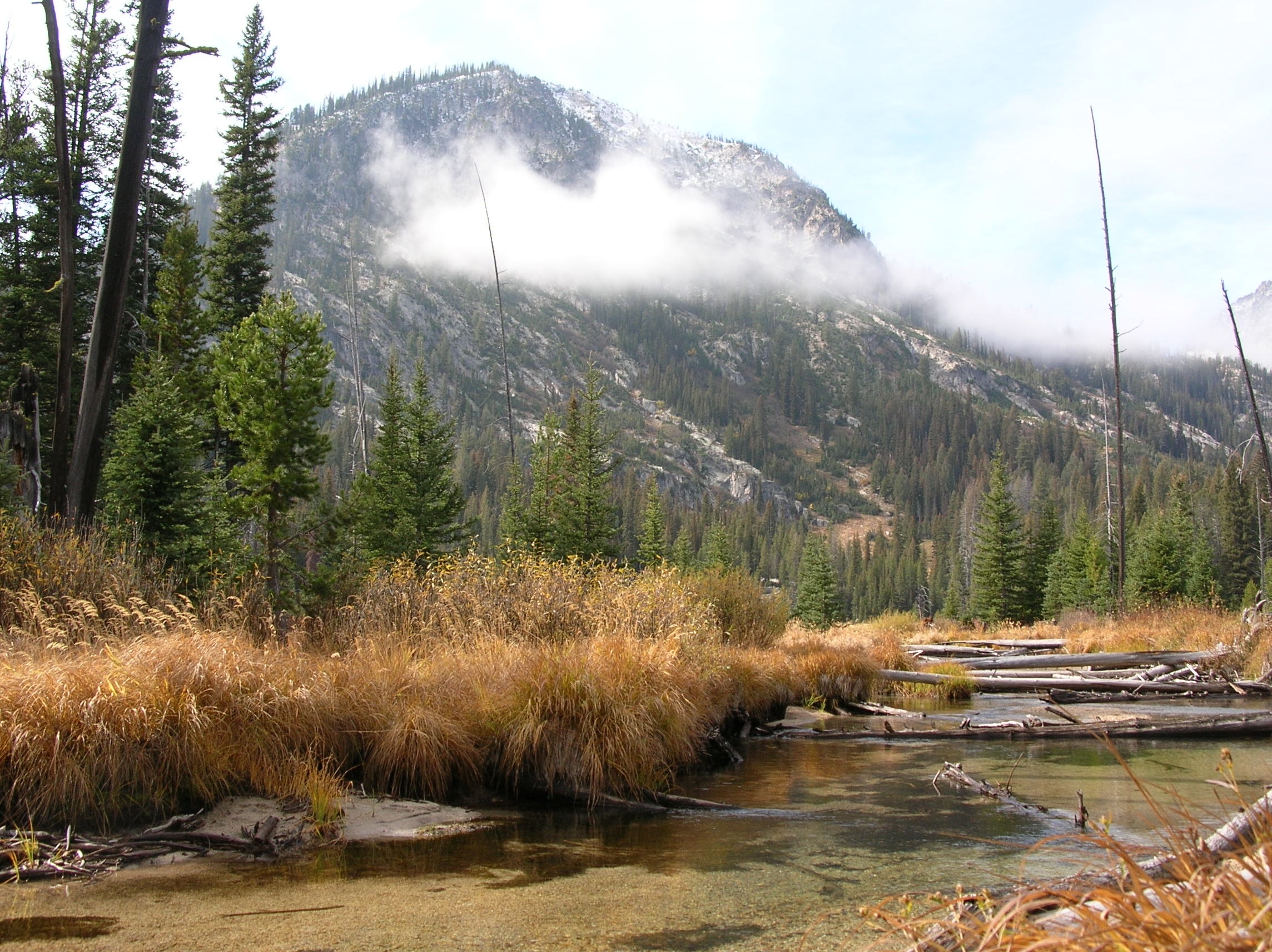 Mountains Stream Hiking free image download