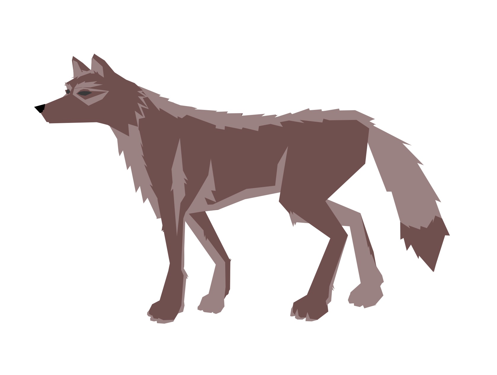 Векторная мультяшный волка