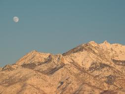 Mountains Snow Moonrise