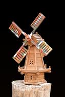 Wood Model Windmill Mill