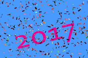 new year 2017 confetti banner